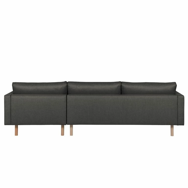 Loftscape Norrwood Canapé D’angle Theix – Tissage à Plat – Anthracite – Méridienne Courte à Droite (vue De Face)
