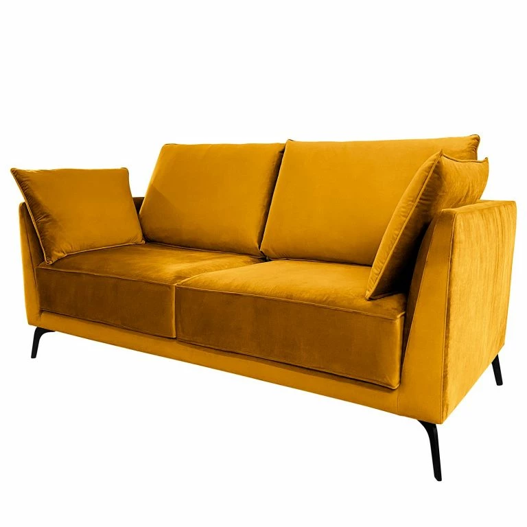 loftscape Norrwood Canapé Gobabis (2 places) – Velours Ravi: Jaune moutarde