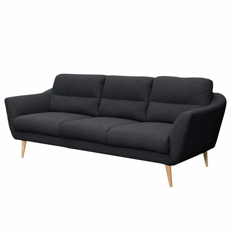 loftscape Norrwood Canapé Lucinda I (3 places) – Tissu – Tissu Hanabi: Anthracite – Beige