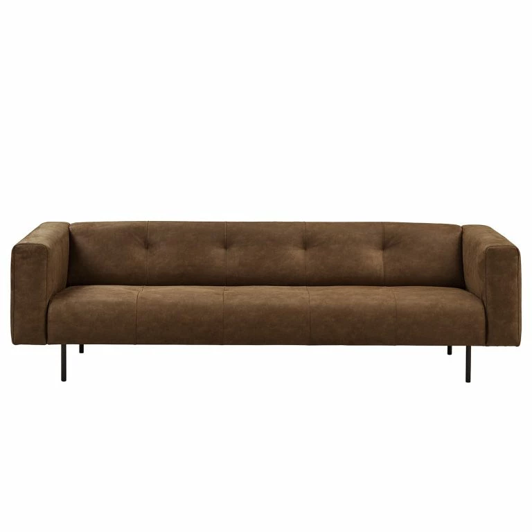 Loftscape Norrwood Canapé Onaka (3 Places) – Cuir Synthétique Burga: Marron – Largeur : 246 Cm