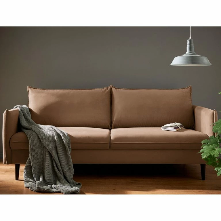 Loftscape Norrwood Canapé Palawan (3 Places) – Microfibre Jada: Marron Foncé
