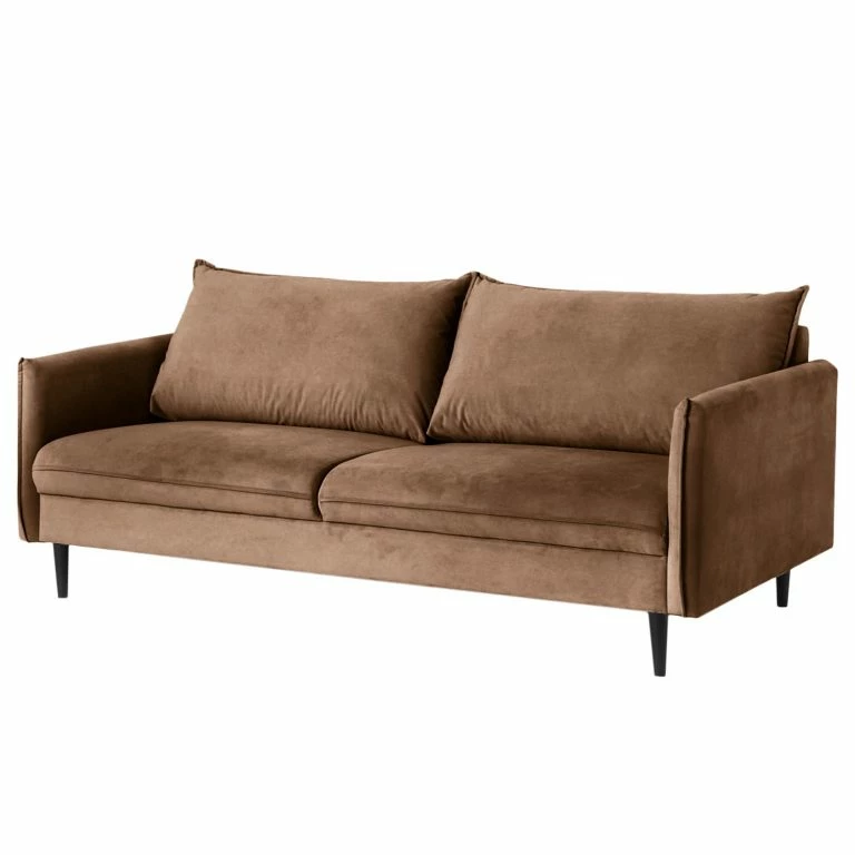 loftscape Norrwood Canapé Palawan (3 places) – Microfibre Jada: Marron foncé