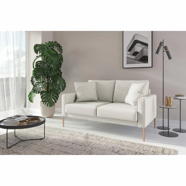 Loftscape Norrwood Canapé Sauvo I (2 Places) – Velours – Tissu Meara: Gris Clair