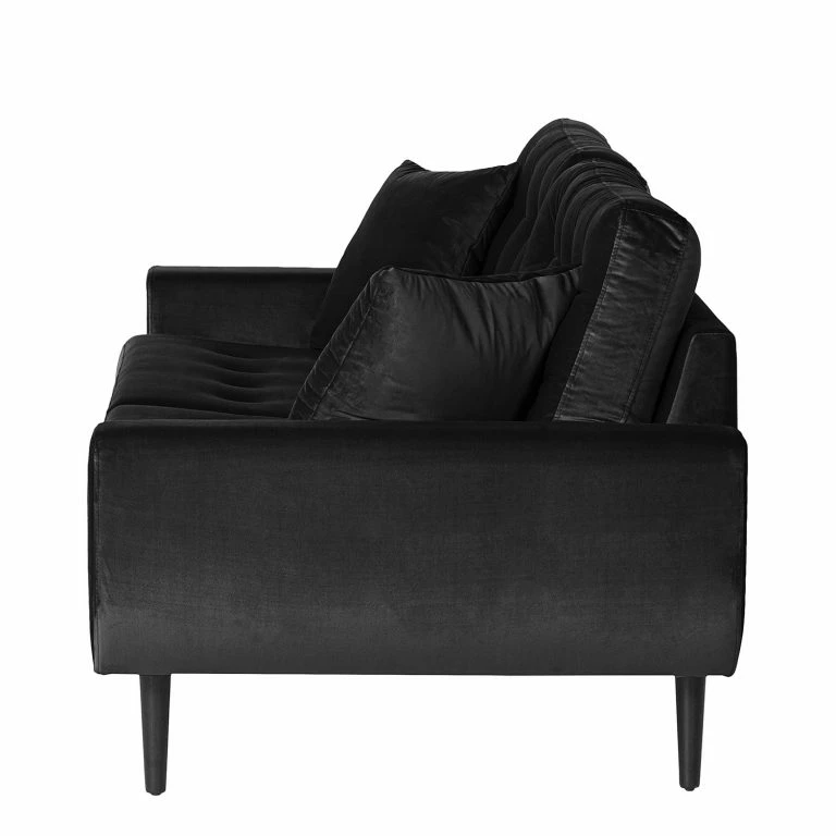 Loftscape Norrwood Canapé Vaise I (3 Places) – Velours – Velours Ravi: Noir