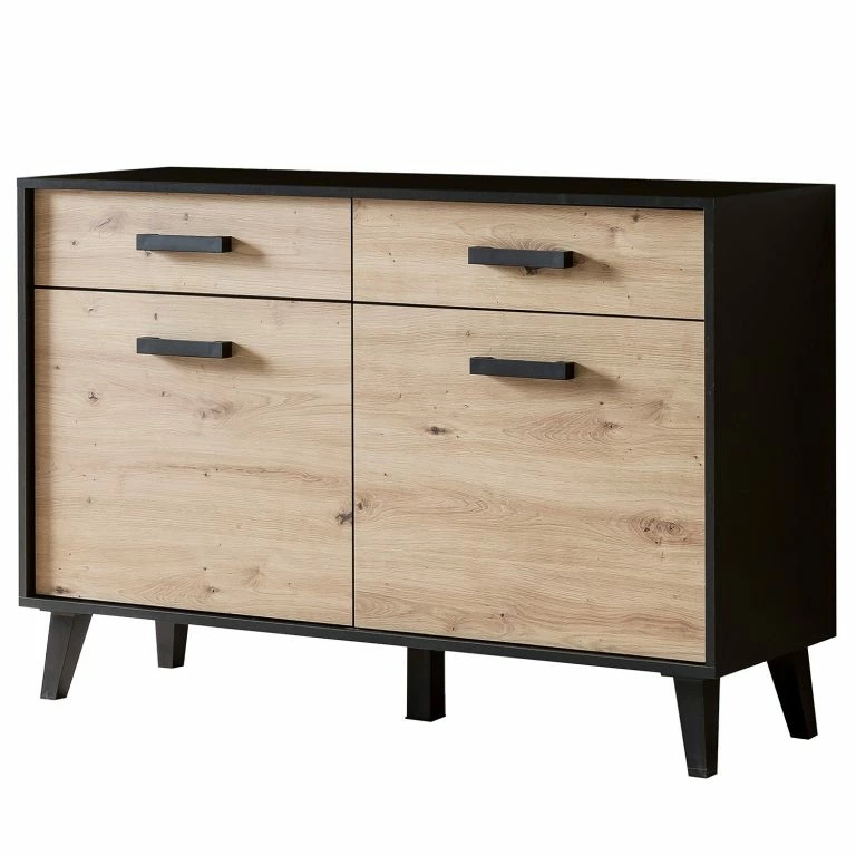 loftscape Norrwood Commode Argenteuil I – Imitation chêne artisan / Noir