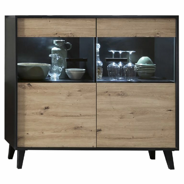 Loftscape Norrwood Commode Argenteuil II – Imitation Chêne Artisan / Noir