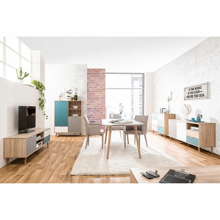 Loftscape Norrwood Commode Bibury I – Multicolore / Imitation Chêne Sonoma