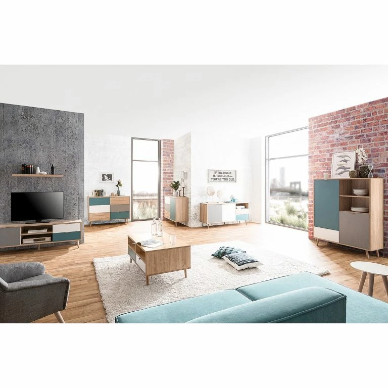 Loftscape Norrwood Commode Bibury II – Multicolore / Imitation Chêne Sonoma