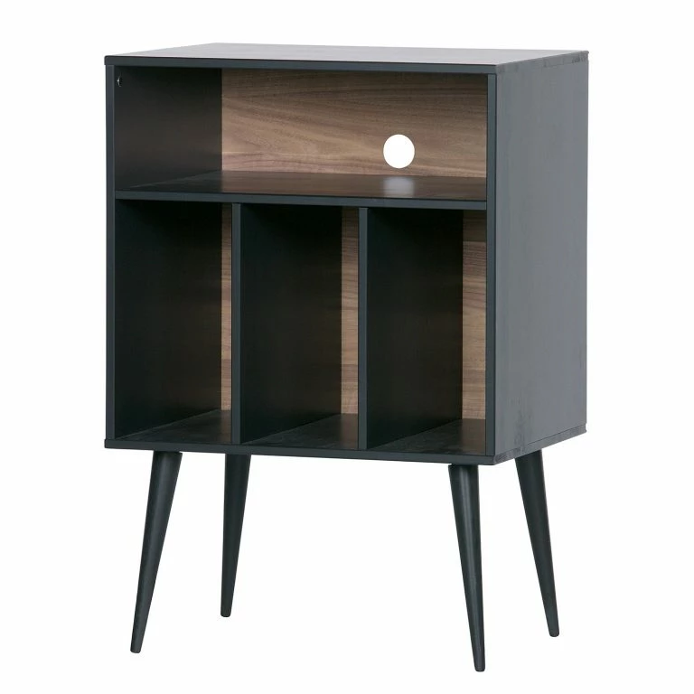 loftscape Norrwood Commode Lahti – Partiellement en pin massif – Pin noir / Noyer
