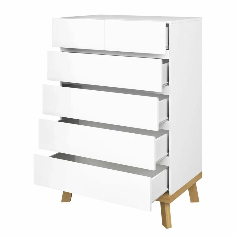 Loftscape Norrwood Commode Skön – Blanc / Imitation Chêne