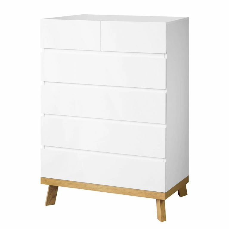 loftscape Norrwood Commode Skön – Blanc / Imitation chêne