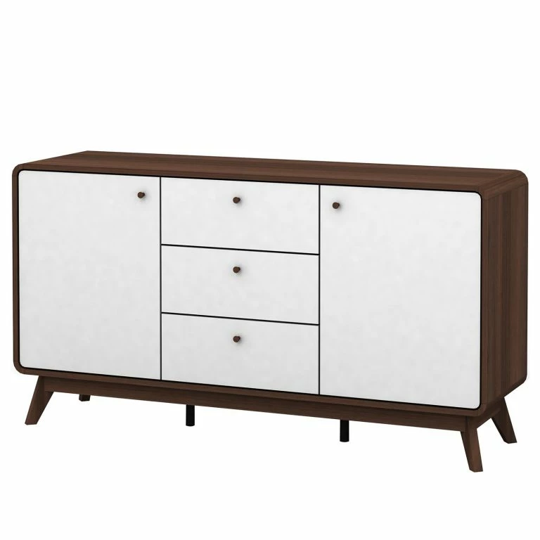 loftscape Norrwood Enfilade Chelan – Blanc / Imitation noyer