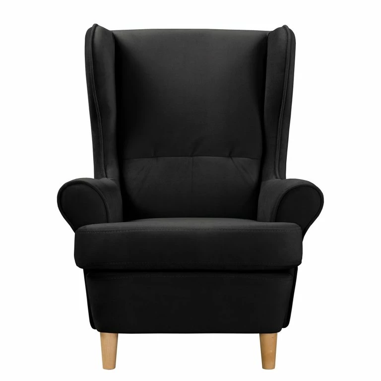 Loftscape Norrwood Fauteuil Bergère Ranu II – Microfibre Jada: Noir