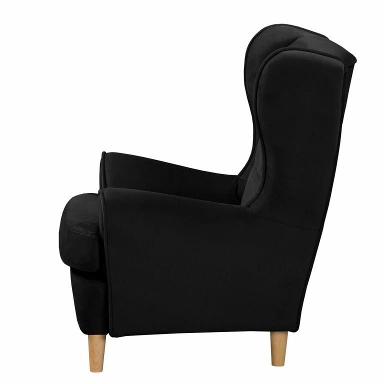 Loftscape Norrwood Fauteuil Bergère Ranu II – Microfibre Jada: Noir