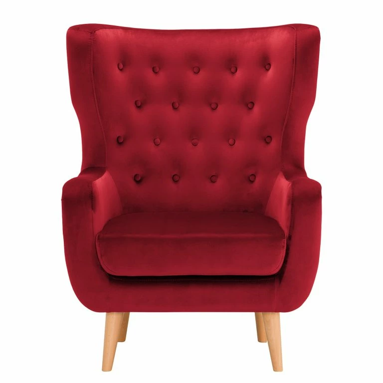 Loftscape Norrwood Fauteuil Boyka I – Velours – Velours Ravi: Rouge