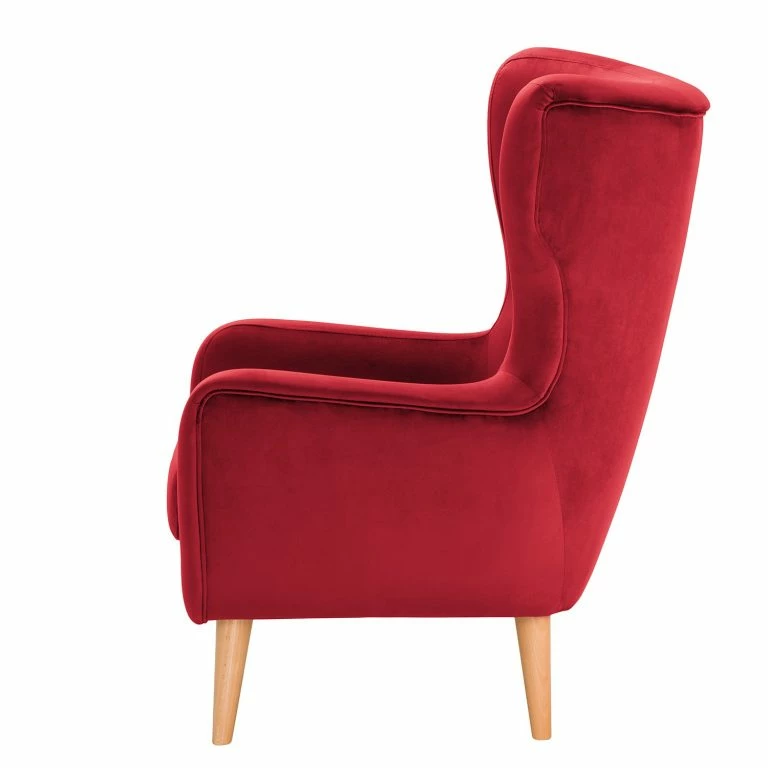 Loftscape Norrwood Fauteuil Boyka I – Velours – Velours Ravi: Rouge