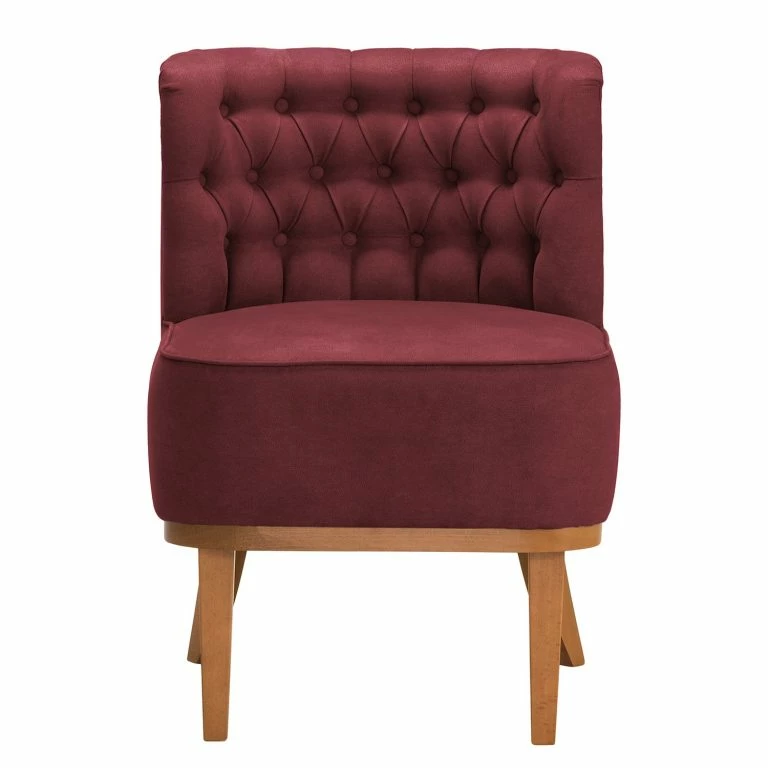 Loftscape Norrwood Fauteuil Farida I – Velours – Microfibre Yona: Bordeaux