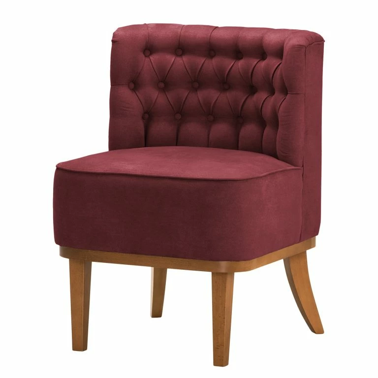 loftscape Norrwood Fauteuil Farida I – Velours – Microfibre Yona: Bordeaux