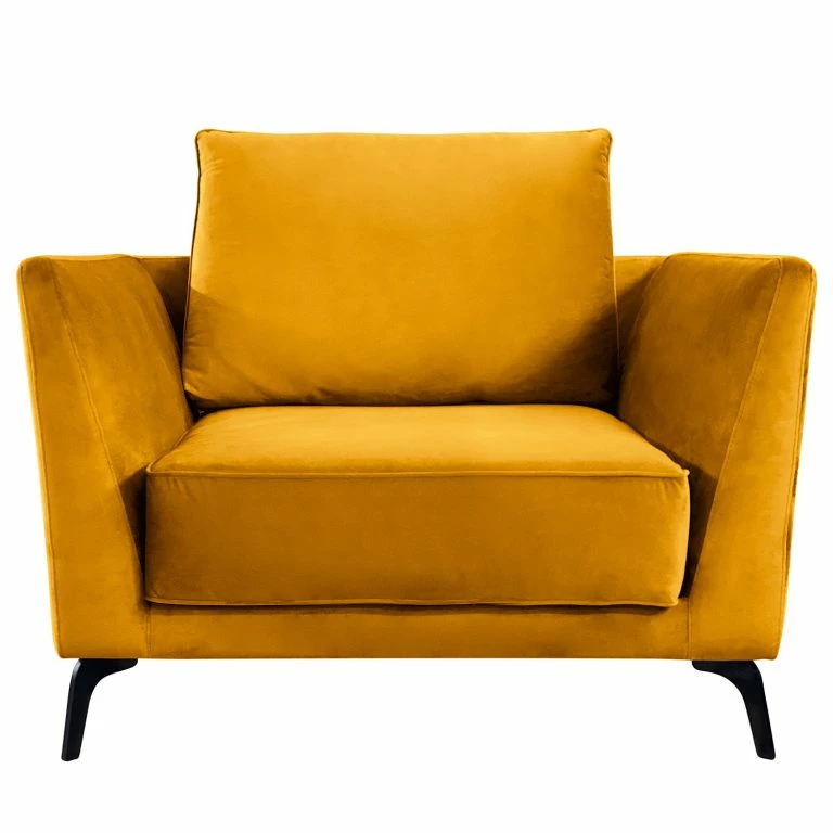Loftscape Norrwood Fauteuil Gobabis – Velours Ravi: Jaune Moutarde