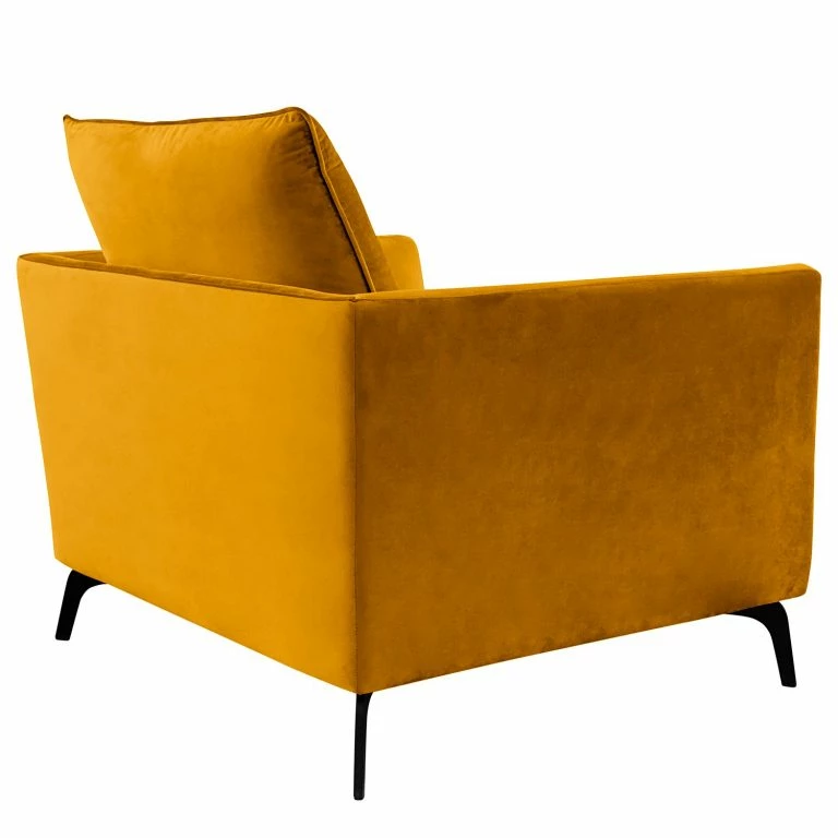 Loftscape Norrwood Fauteuil Gobabis – Velours Ravi: Jaune Moutarde