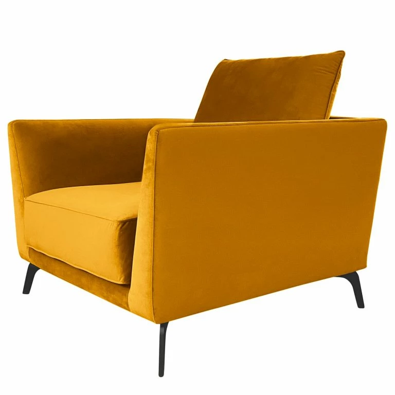 loftscape Norrwood Fauteuil Gobabis – Velours Ravi: Jaune moutarde