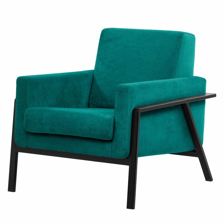 loftscape Norrwood Fauteuil Hanko I – Velours – Tissu Lito: Turquoise