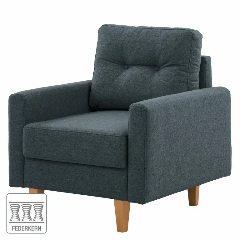 Loftscape Norrwood Fauteuil Koski I – Tissu – Tissu Ala: Bleu