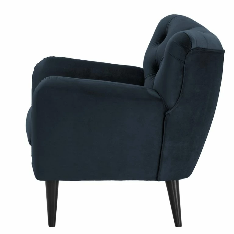 Loftscape Norrwood Fauteuil Lowen I – Velours – Velours Ravi: Bleu Foncé