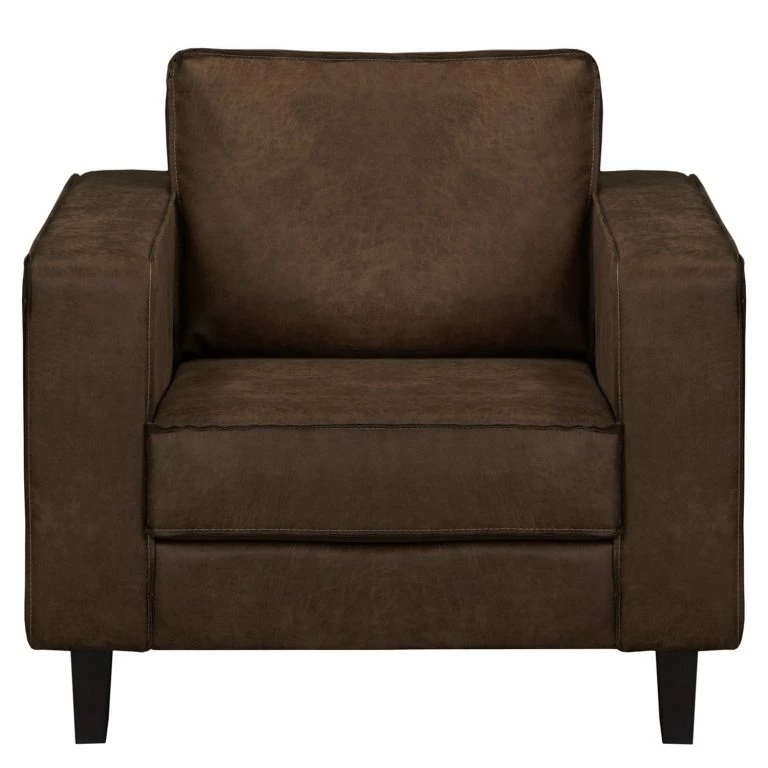 Loftscape Norrwood Fauteuil MAISON – Tissage à Plat – Tissu Composite Xia: Marron Foncé