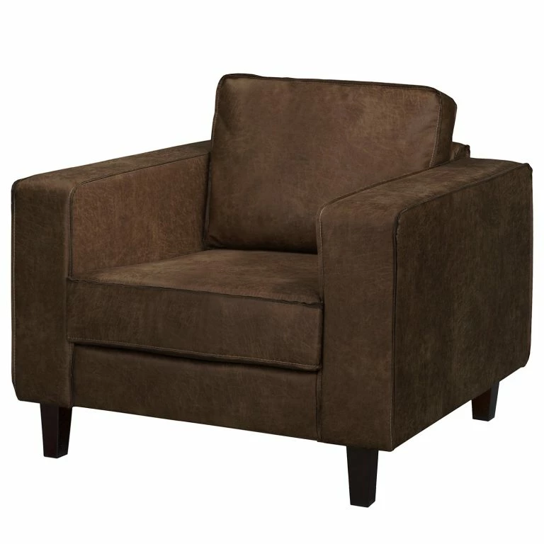 loftscape Norrwood Fauteuil MAISON – Tissage à plat – Tissu composite Xia: Marron foncé