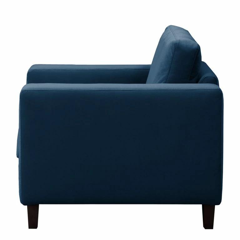 Loftscape Norrwood Fauteuil MAISON – Tissage à Plat – Velours Vaia: Bleu Foncé