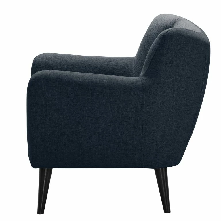 Loftscape Norrwood Fauteuil Polva I – Velours – Tissu Nere: Bleu Marine