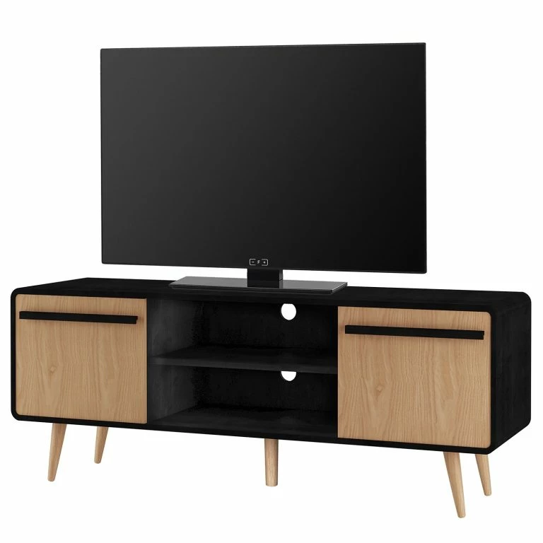 loftscape Norrwood Meuble TV Amanda – Imitation chêne / Noir