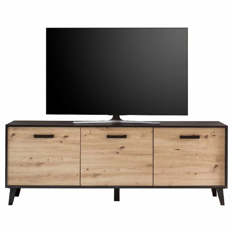 loftscape Norrwood Meuble TV Argenteuil I – Imitation chêne artisan / Noir