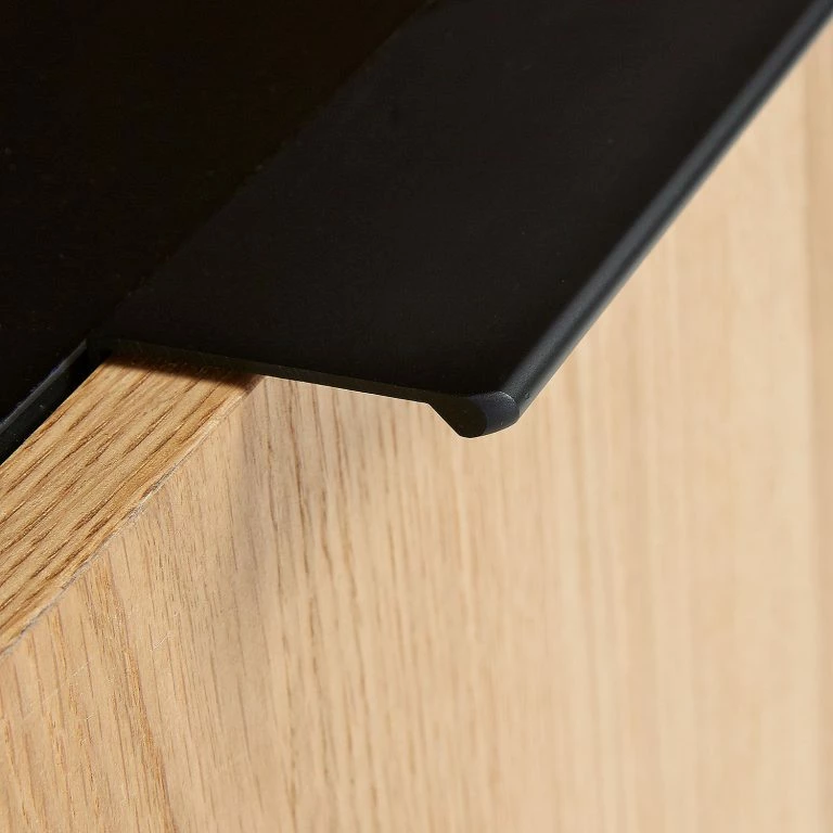 Loftscape Norrwood Meuble TV Ceduna II – Noir Mat / Chêne