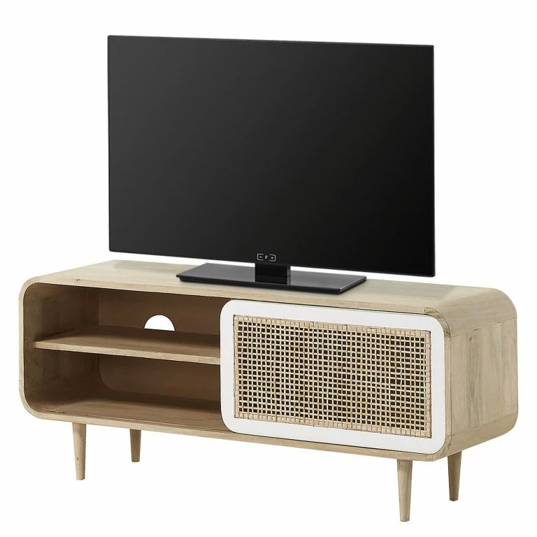 loftscape Norrwood Meuble TV Gunnebo – Manguier massif – Manguier / Blanc