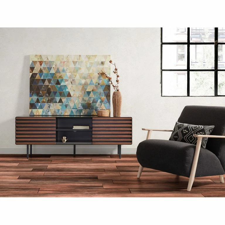 Loftscape Norrwood Meuble TV Kipra I – Noyer Contreplaqué – Graphite