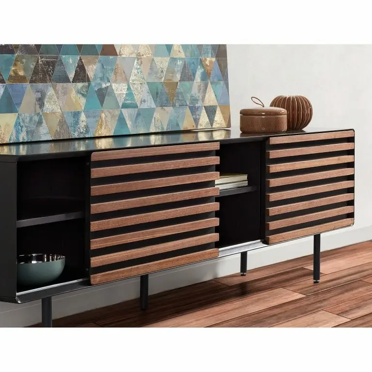 Loftscape Norrwood Meuble TV Kipra I – Noyer Contreplaqué – Graphite