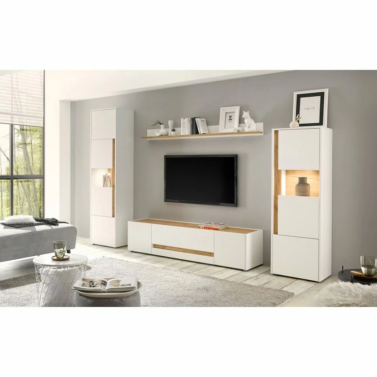 Loftscape Norrwood Meuble TV Olon I – Blanc – Largeur : 170 Cm