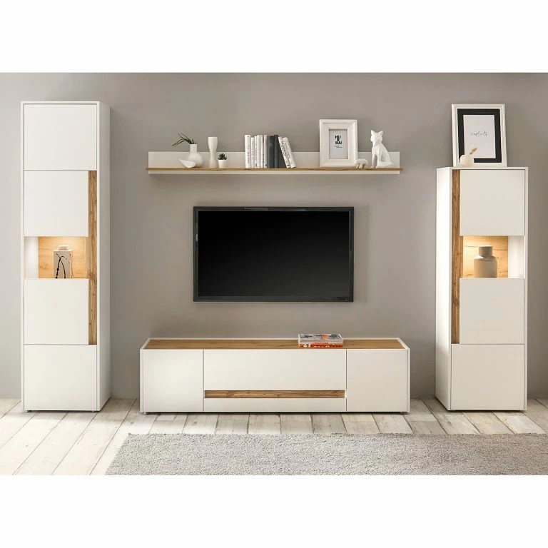 Loftscape Norrwood Meuble TV Olon I – Blanc – Largeur : 170 Cm
