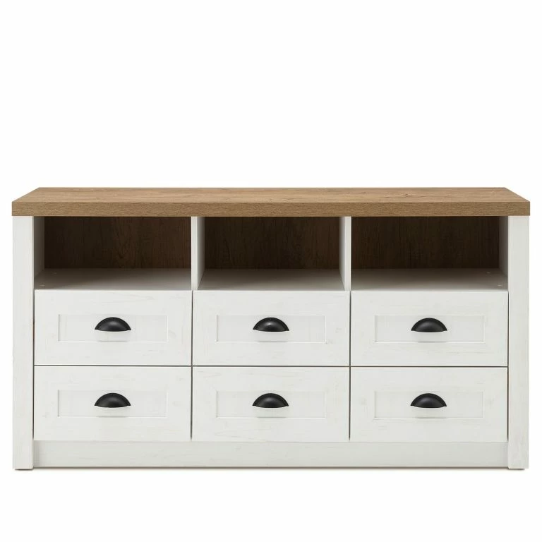 Loftscape Norrwood Meuble TV Proville I – Imitation Chêne Blanc / Imitation Chêne