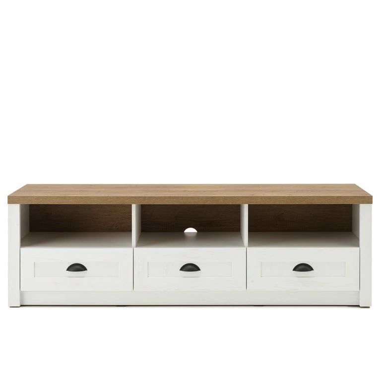 Loftscape Norrwood Meuble TV Proville II – Imitation Chêne Blanc / Imitation Chêne