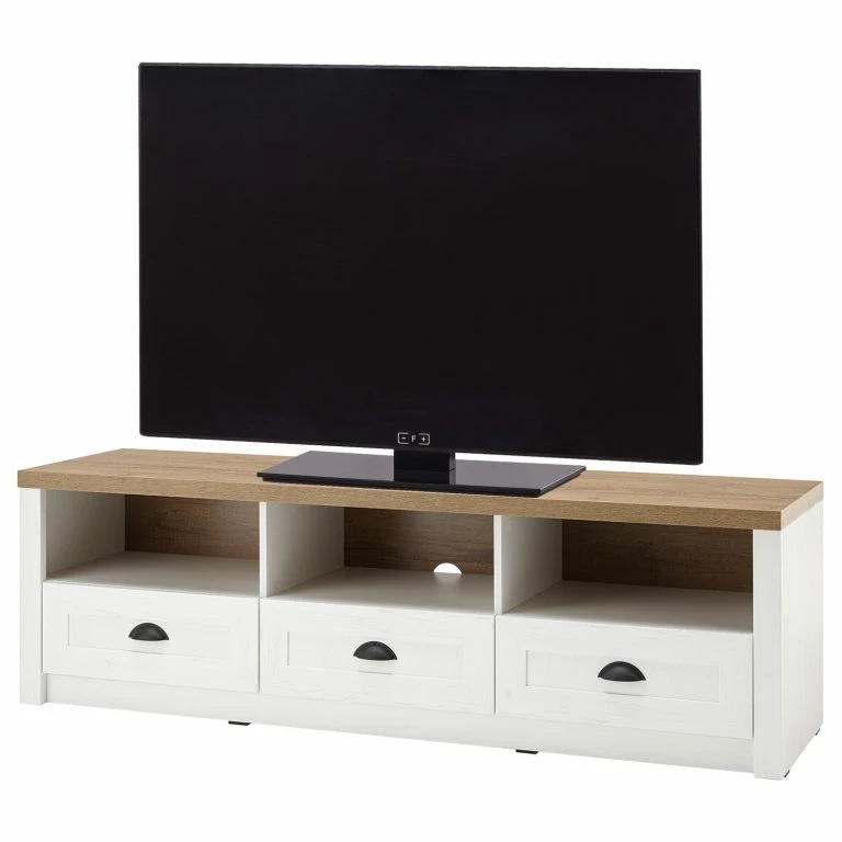 loftscape Norrwood Meuble TV Proville II – Imitation chêne blanc / Imitation chêne