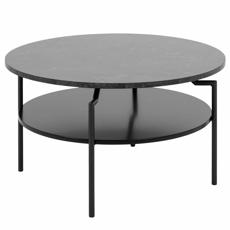 loftscape Norrwood Table basse Borgloon – Imitation marbre anthracite