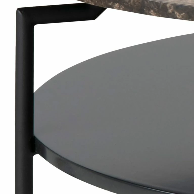 Loftscape Norrwood Table Basse Borgloon – Imitation Marbre Marron