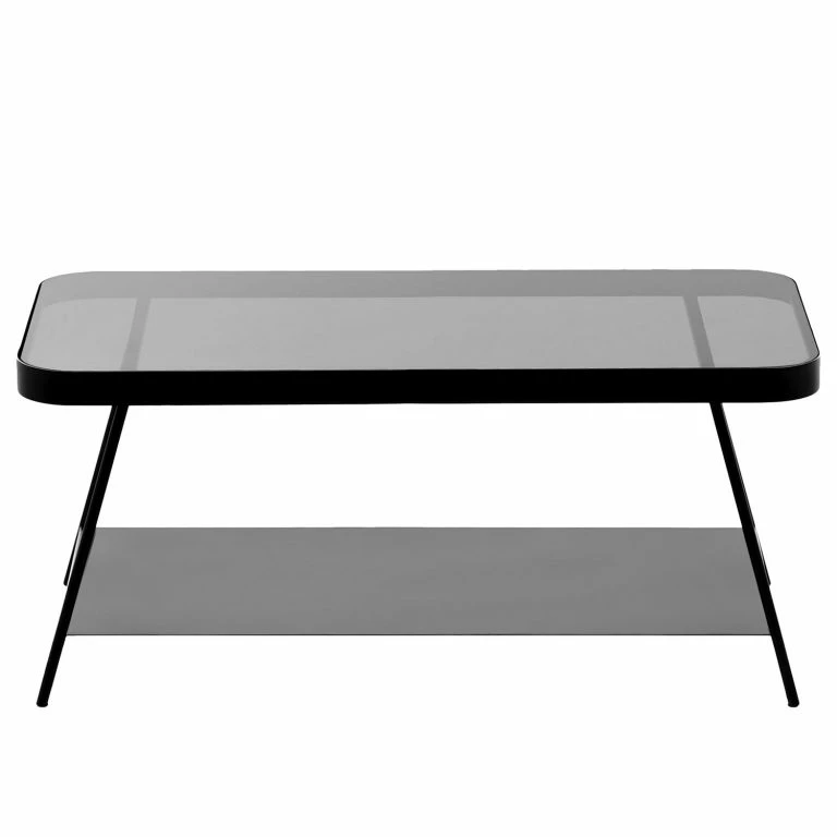 Loftscape Norrwood Table Basse Kisko – Verre / Métal – Gris / Noir