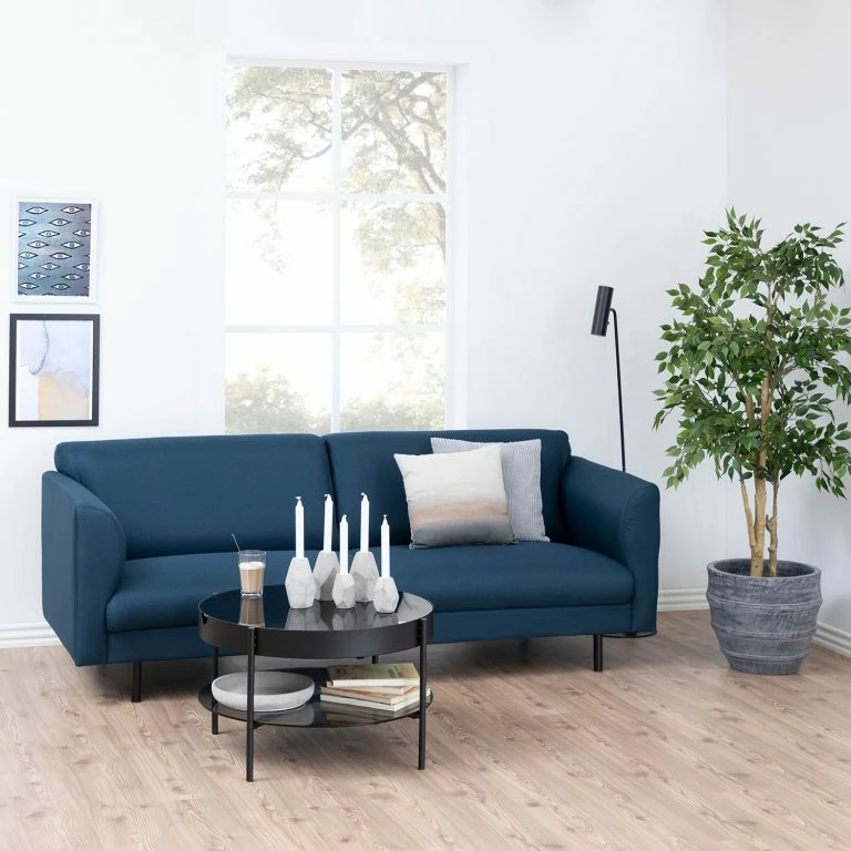 Loftscape Norrwood Table Basse Myrberg II – Verre / Acier – Fumée / Noir