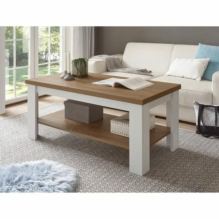 Loftscape Norrwood Table Basse Proville II – Imitation Chêne Blanc / Imitation Chêne