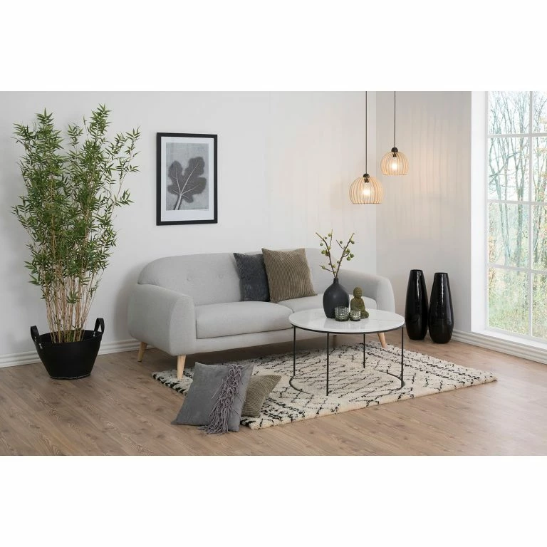 Loftscape Norrwood Table Basse Rocklea I – Marbre / Métal – Marbre Blanc / Noir