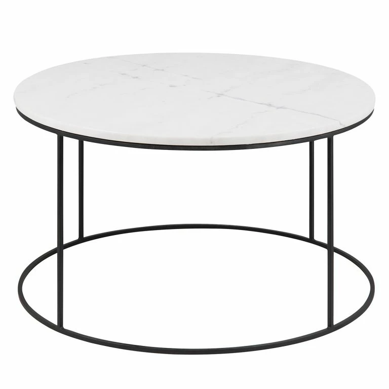 Loftscape Norrwood Table Basse Rocklea I – Marbre / Métal – Marbre Blanc / Noir